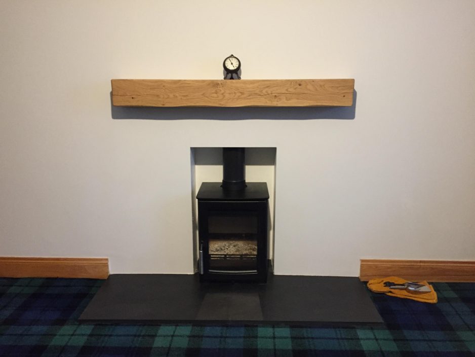 Focus Fireplace Deep Oak Beam